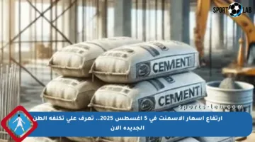 ارتفاع أسعار الأسمنت في 5 أغسطس 2025.. تعرف على تكلفة الطن الجديدة الآن